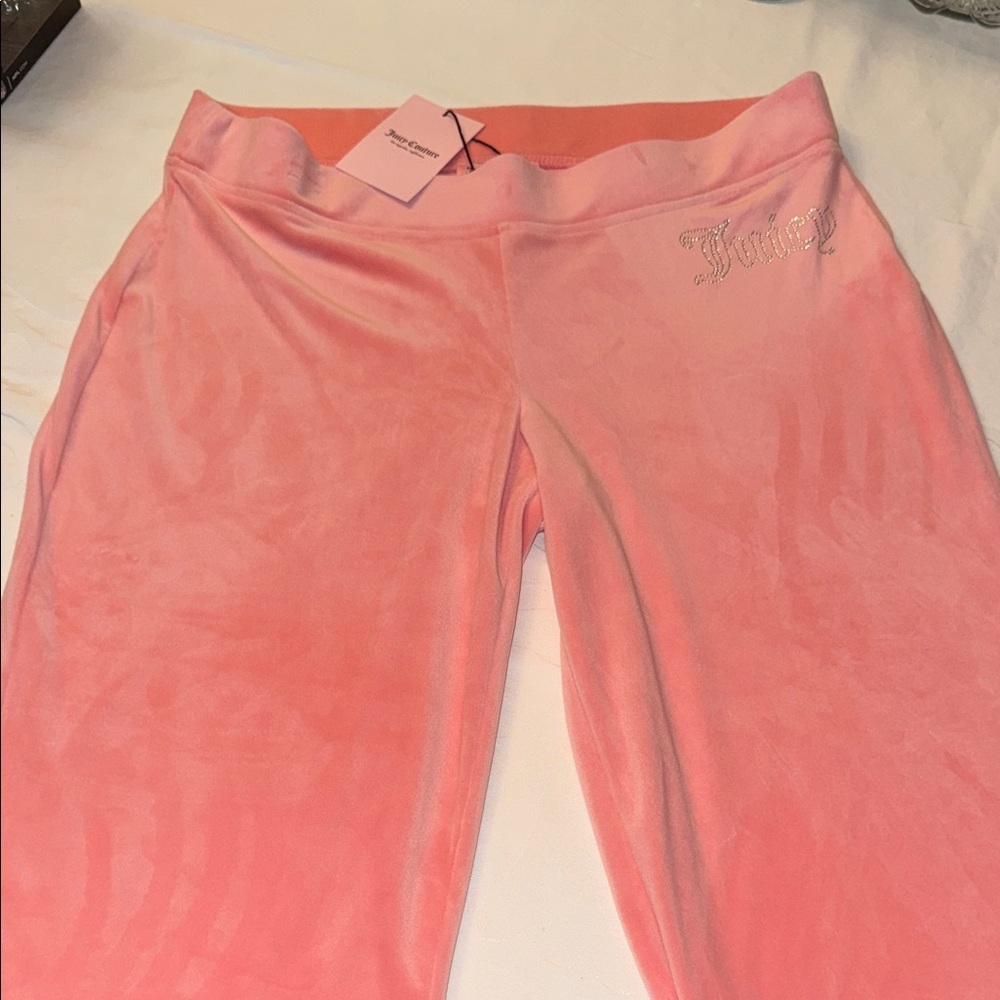 Juicy Couture Pink Coral Velour Lounge Pants